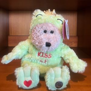 Rare Starbucks Coffee Bearista Bear 2004 - Kiss Me - Frog Plush